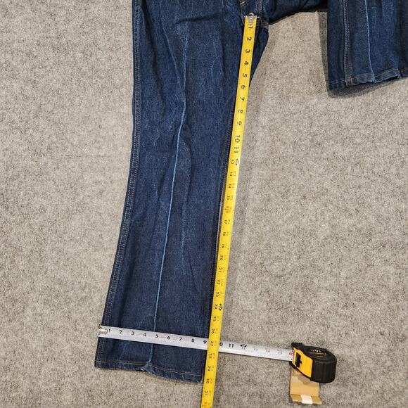 VTG 80s 90s Genuine Roebucks Mens 38x30 Dark Wash USA Made Blue Denim Jeans - Picture 15 of 16